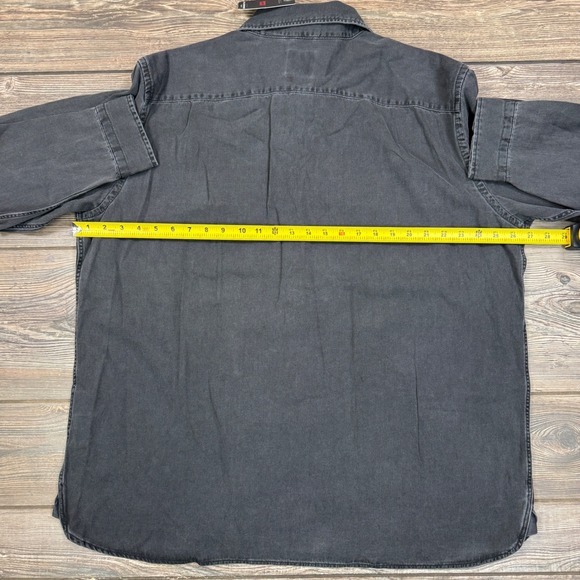 Levi Strauss Jackson Worker Relaxed Fit Charcoal Gray Long Sleeve Shirt Mens XL - Picture 5 of 7